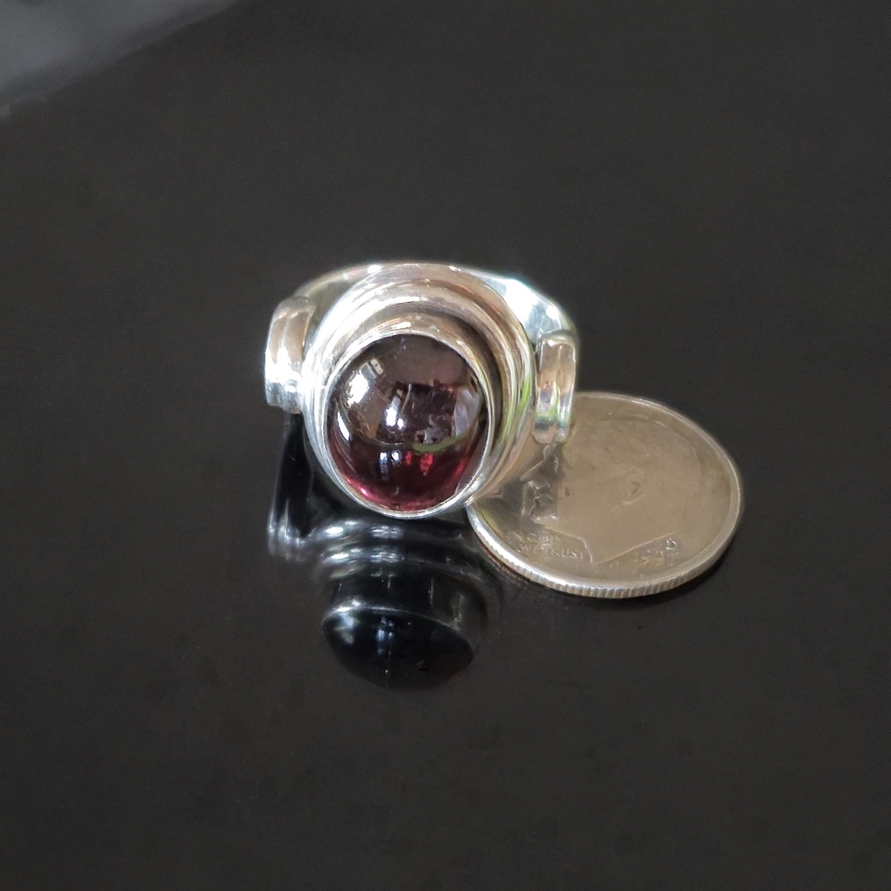 Nicky Butler 925 Sterling Silver Mozambique Garnet Designer Ring Size 6 Vintage - Picture 12 of 15